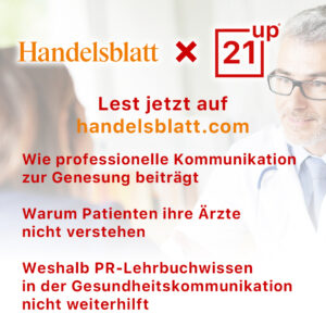 Artikel über 21up im Handelsblatt